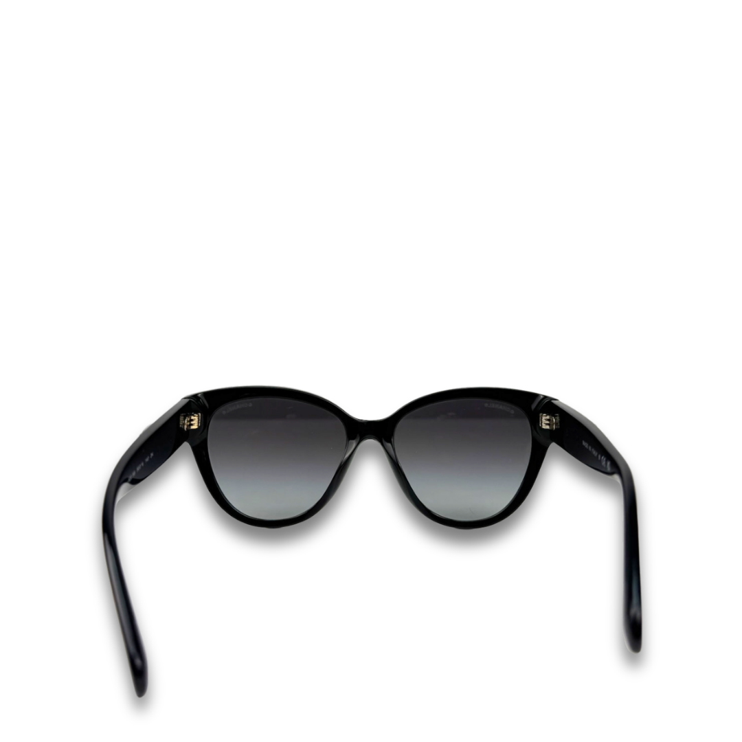 Chanel Black Round Sunglasses