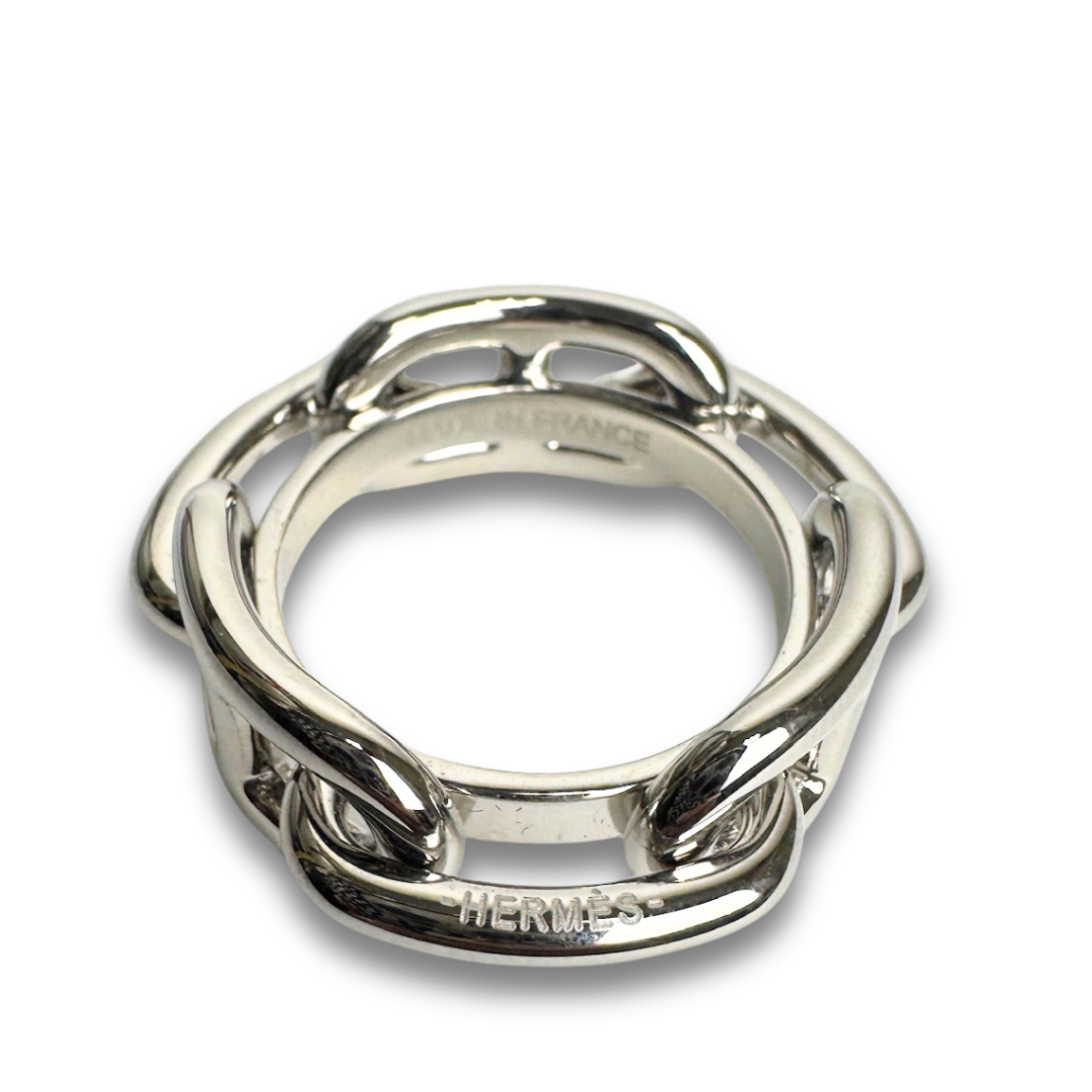 Hermès Palladium Regate Scarf Ring