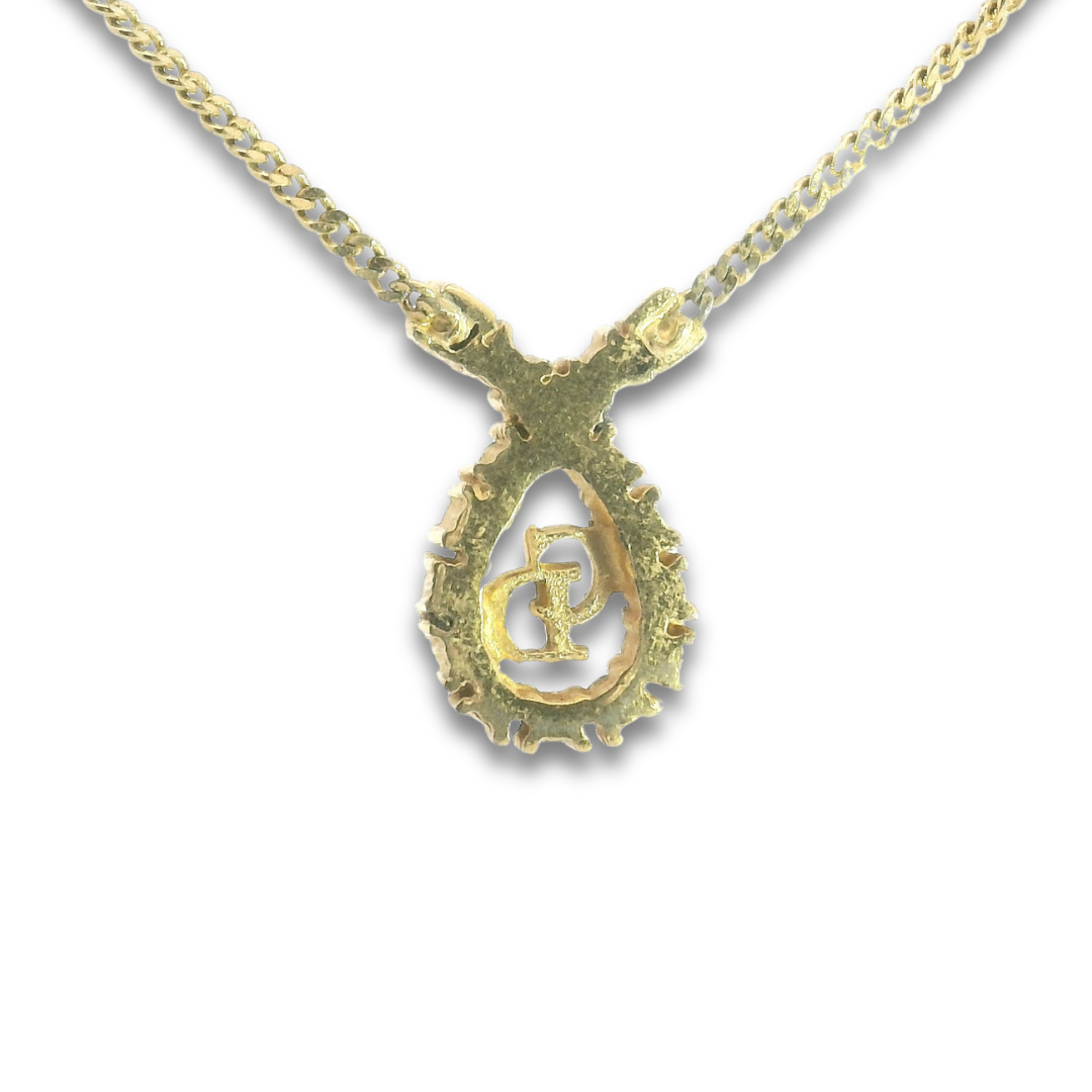 Dior Crystal Teardrop Necklace