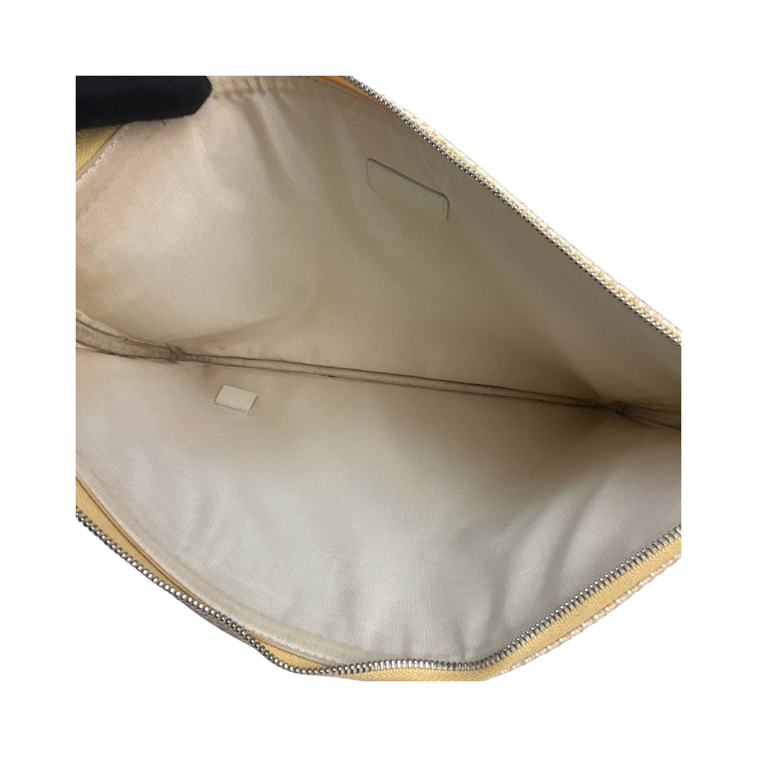 Chanel Canvas Deauville Zipper Pouch