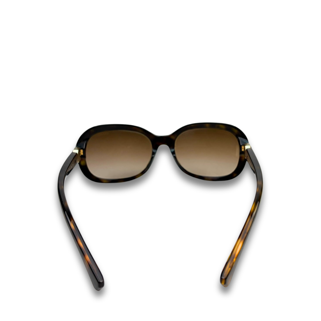Chanel Tortoiseshell Brown Logo Sunglasses