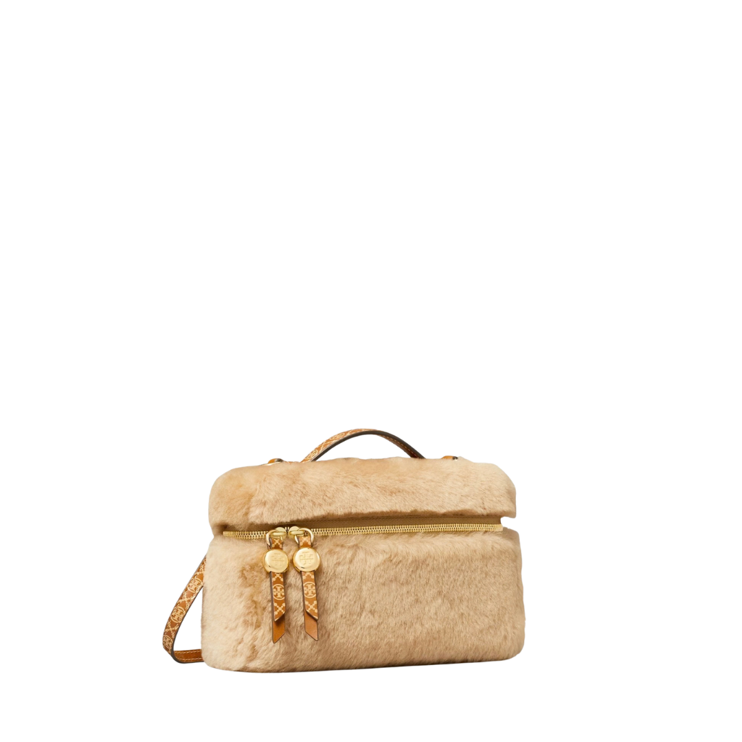 Tory Burch Romy Shearling Slim Top Handle
