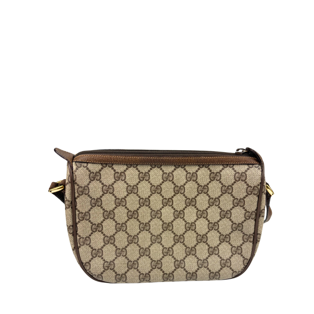 Gucci GG Brown Halfmoon Crossbody