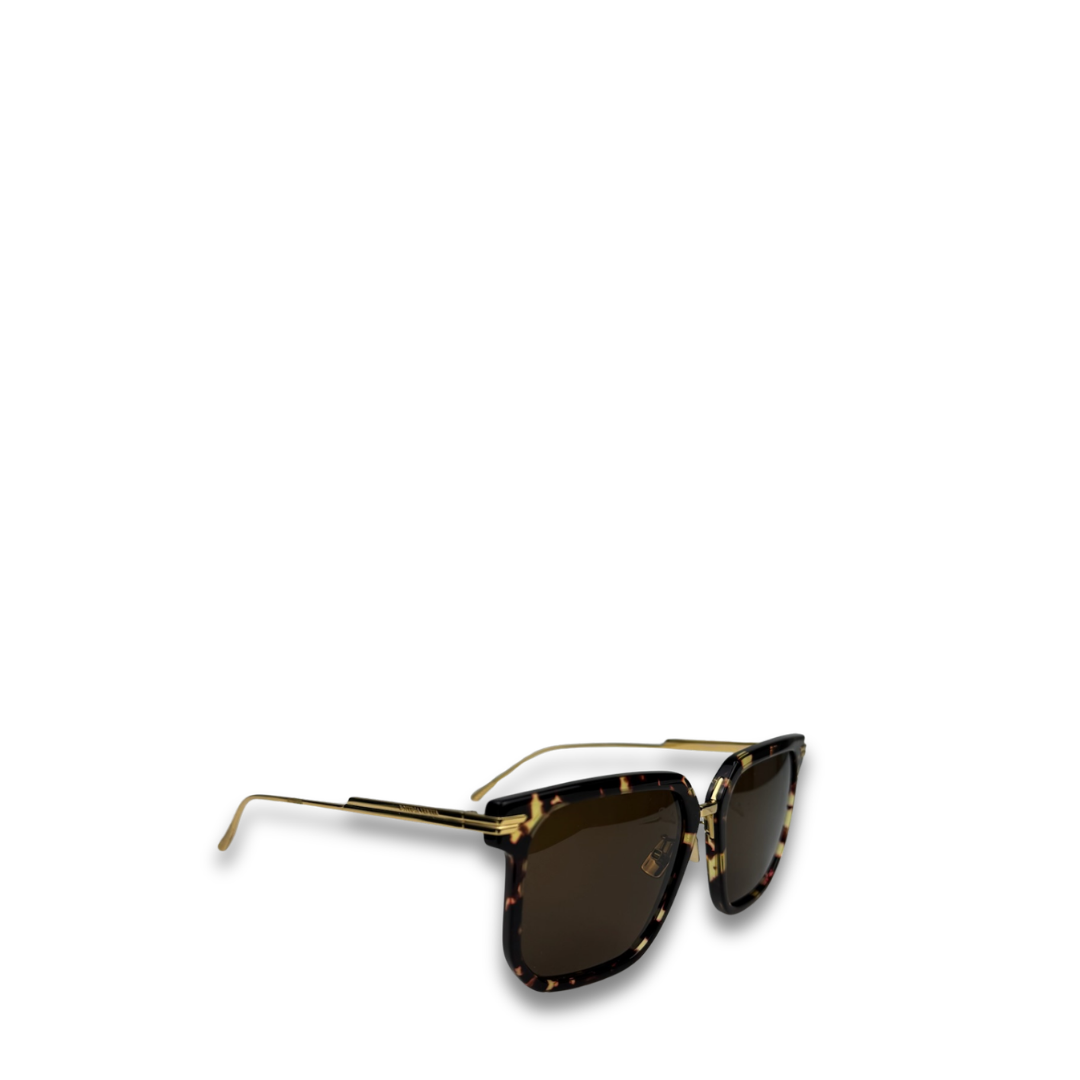 Bottega Square Tortoiseshell Sunglasses