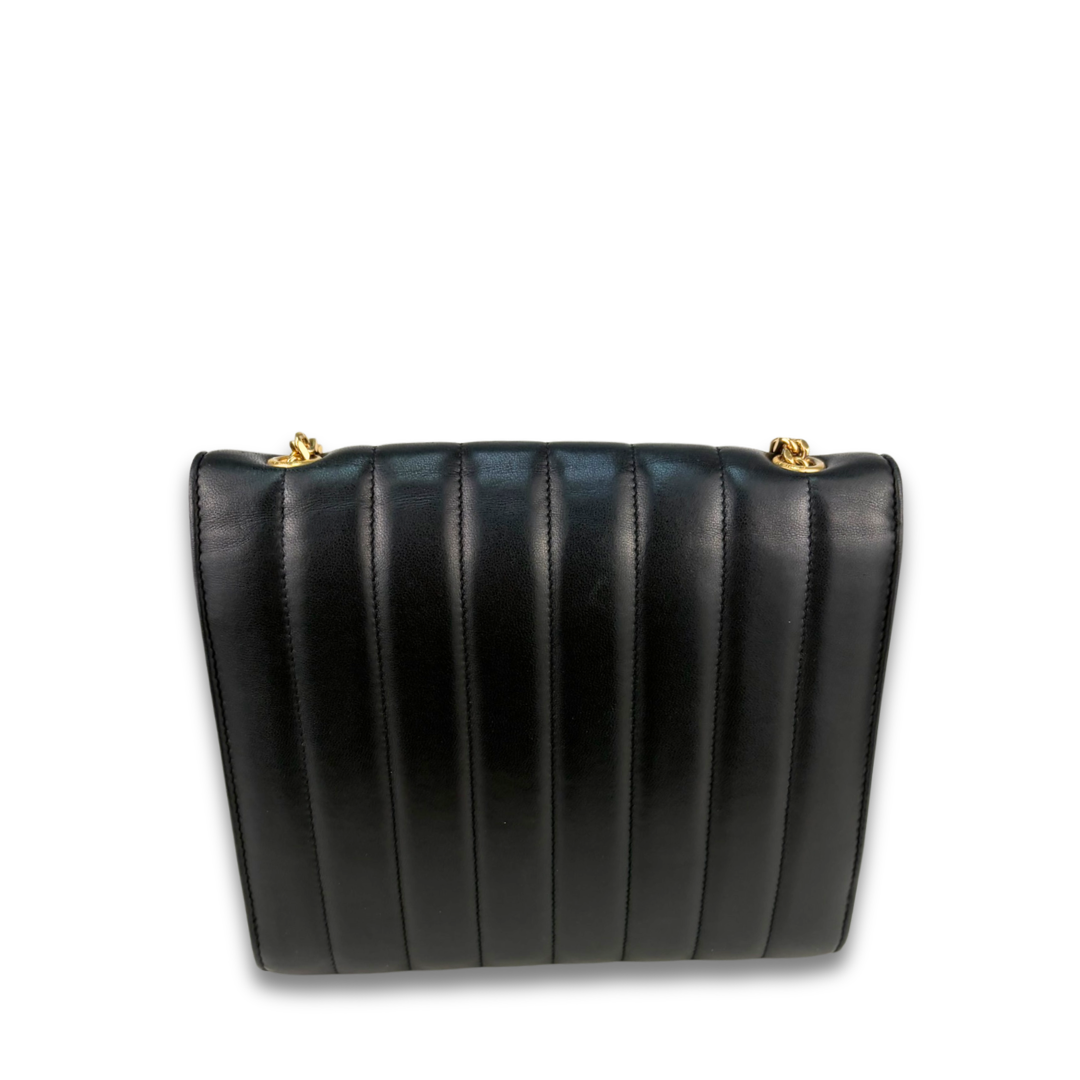 YSL Black Vicky Chain Wallet