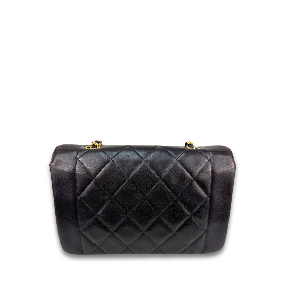 Chanel Brown Lambskin Small Diana Single Flap