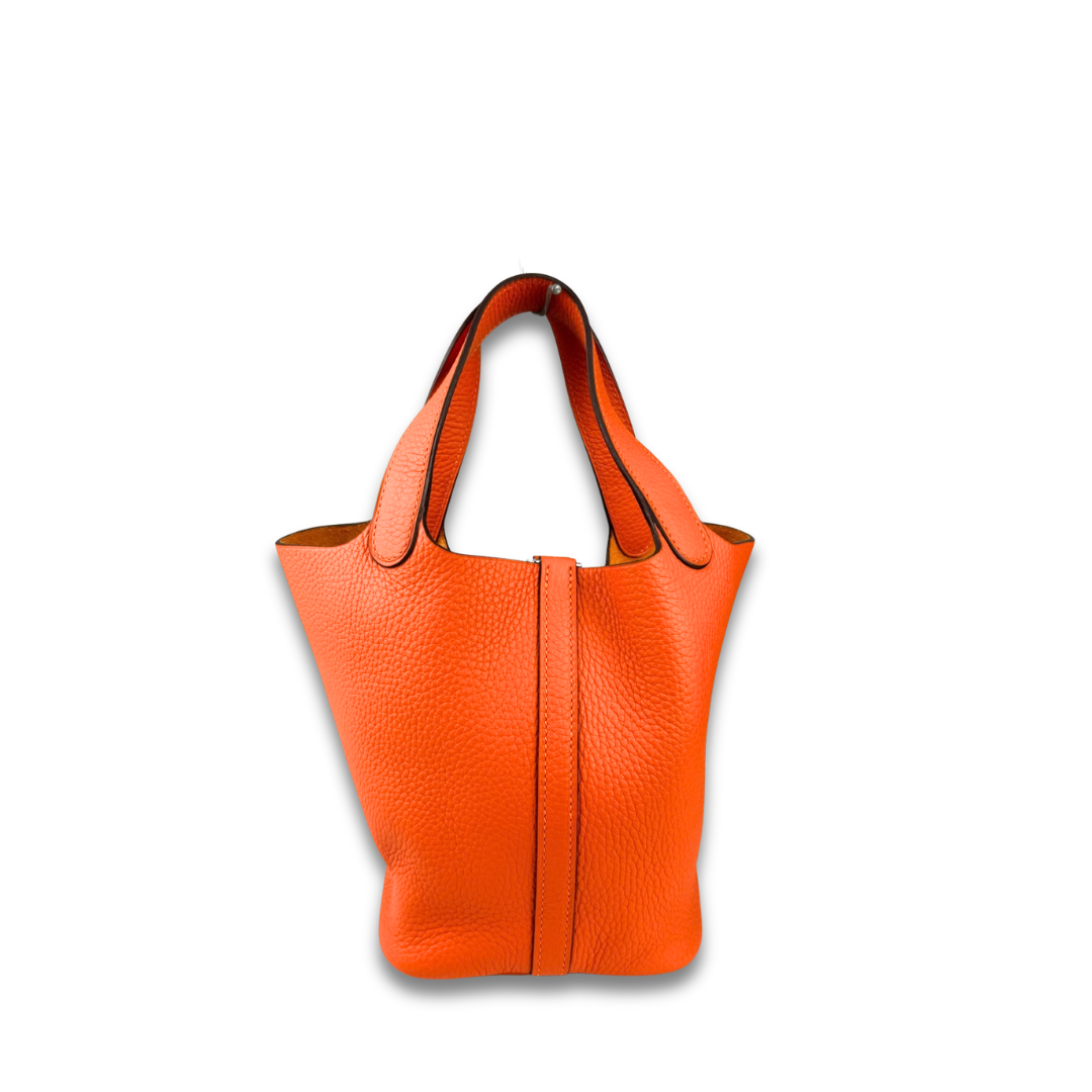 Hermès Clemence Picotin Orange 18
