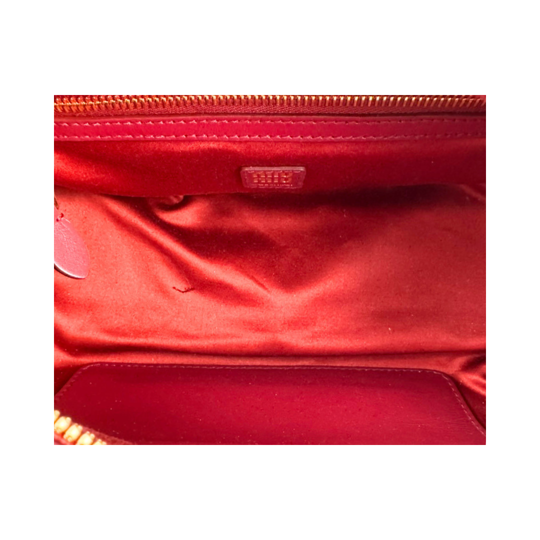 Miu Miu Red Soft Leather Top Handle Bag