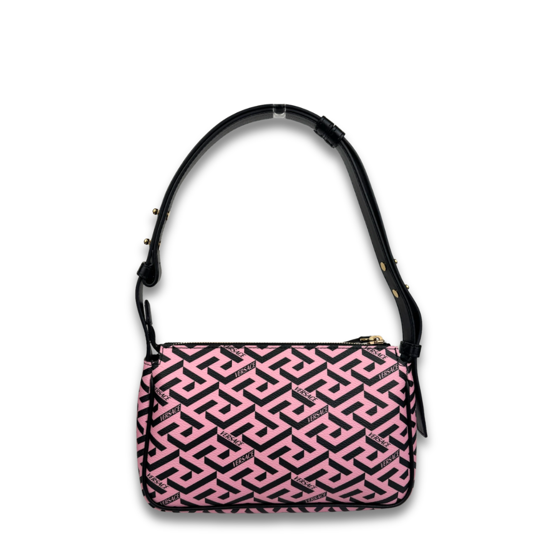 Versace Pink La Greca Geometric Pochette