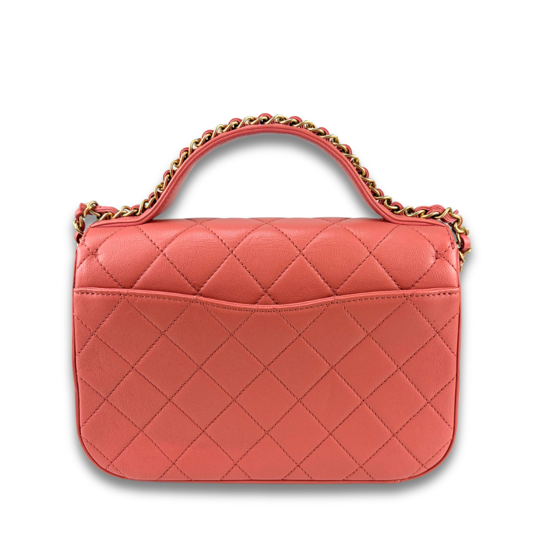 Chanel Salmon Chanel 19 Medium Infinity Top Handle
