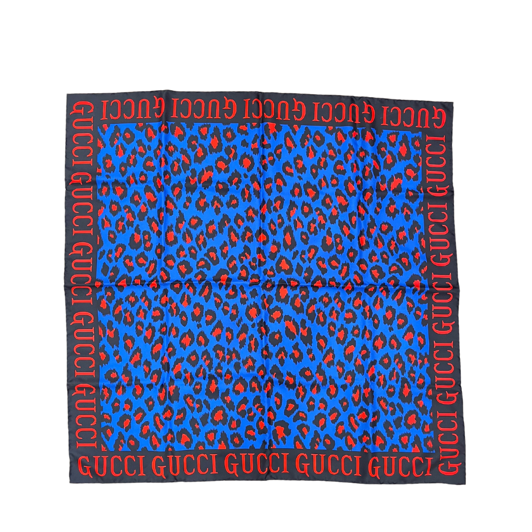 Gucci Leopard Silk Scarf | Lola Saratoga