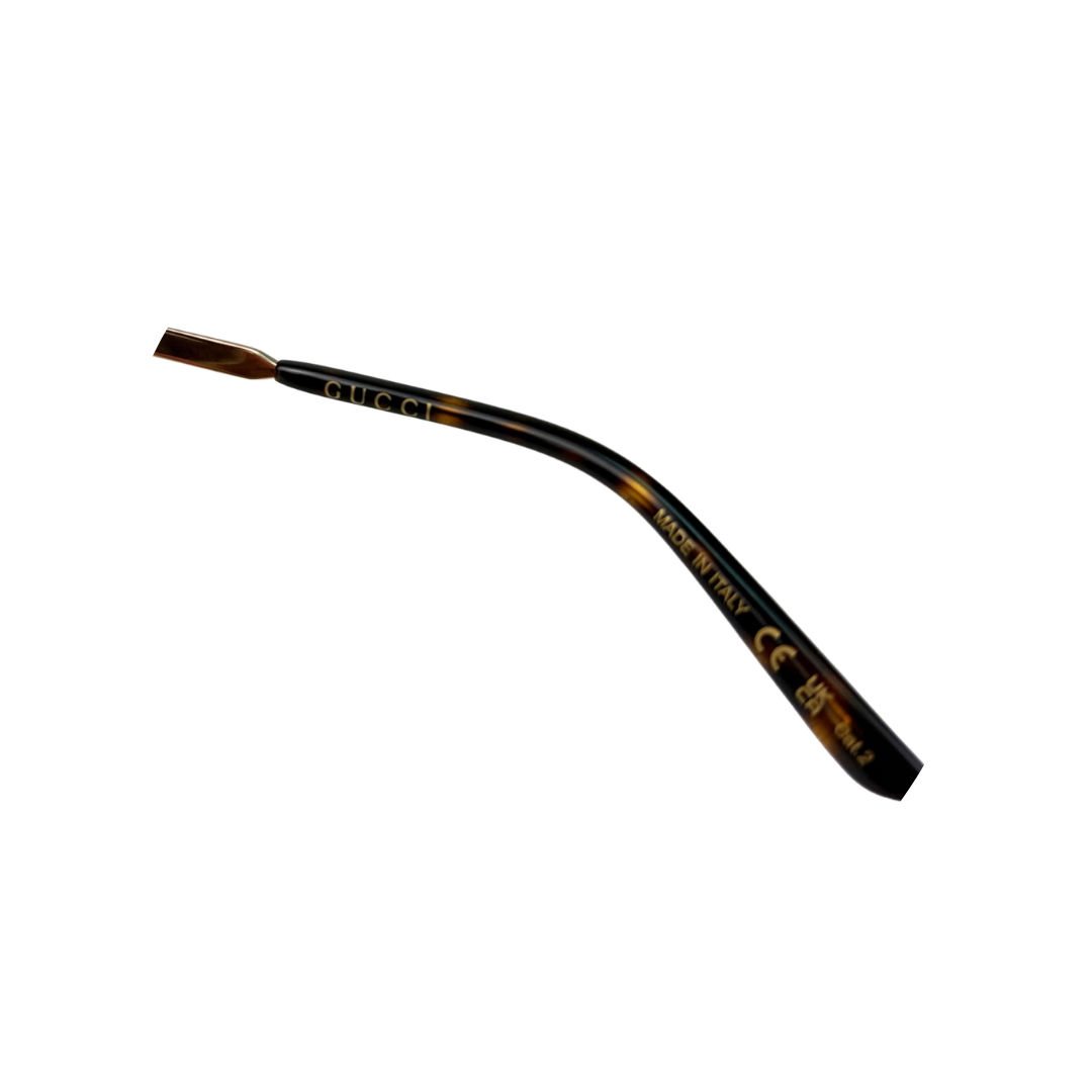Gucci Gold Metal Aviator Sunglasses