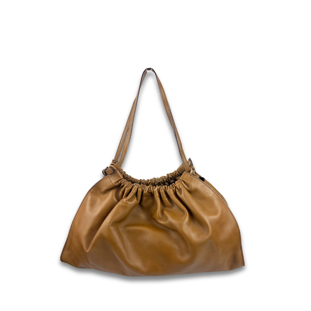 Gucci Brown Ruched Hobo Bag