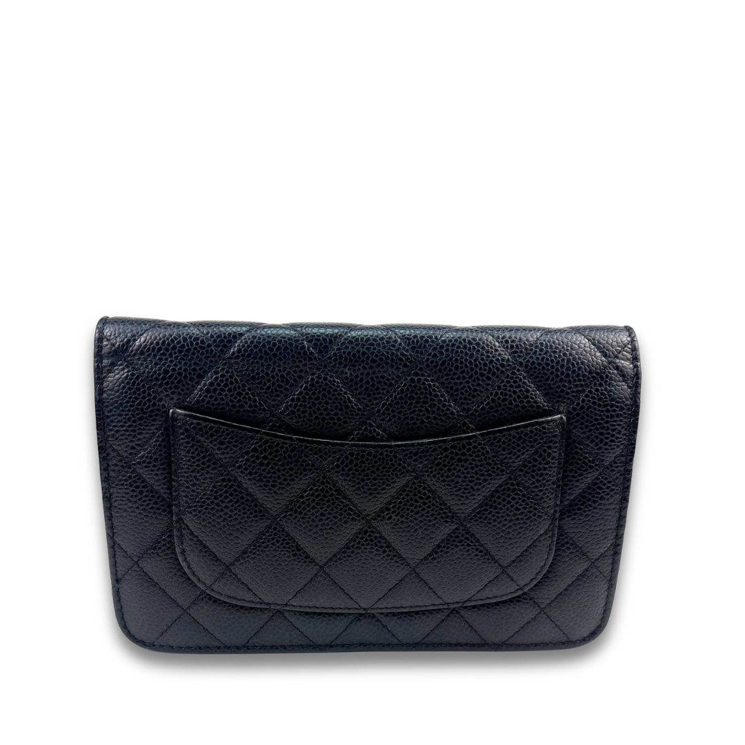 Chanel Navy Caviar Classic Wallet on Chain