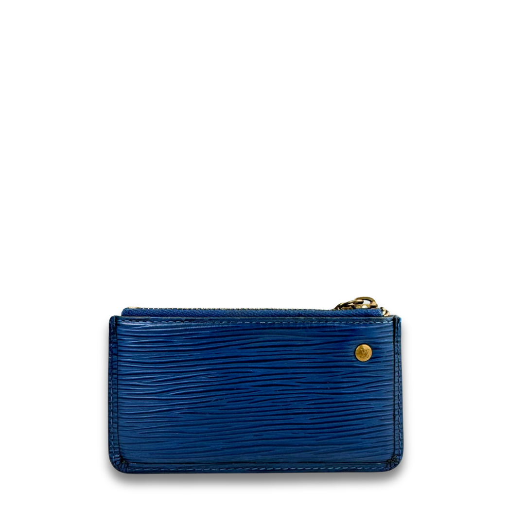 Louis Vuitton Blue Epi Key Pouch