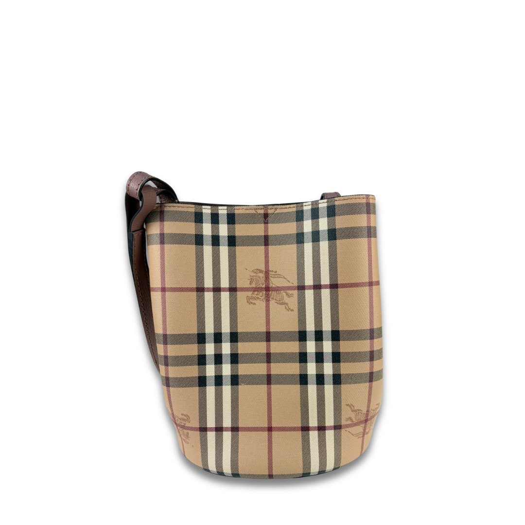 Burberry Haymarket Check Lorne Bucket Bag