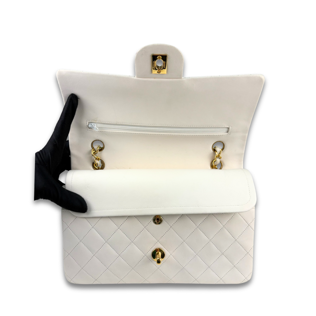 Chanel Classic White Medium Double Flap