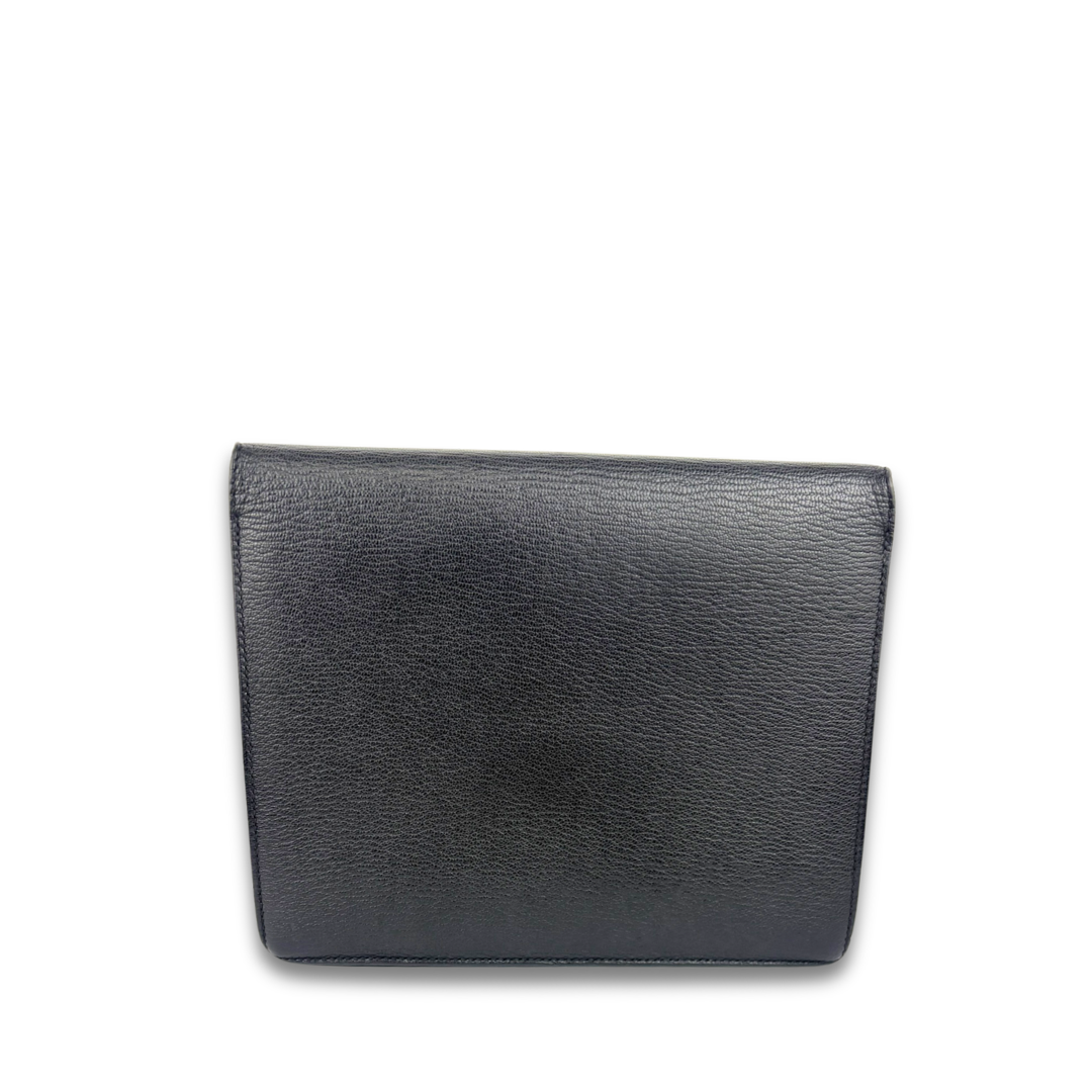 Hermès Chevre Mysore Verrou Clutch Black