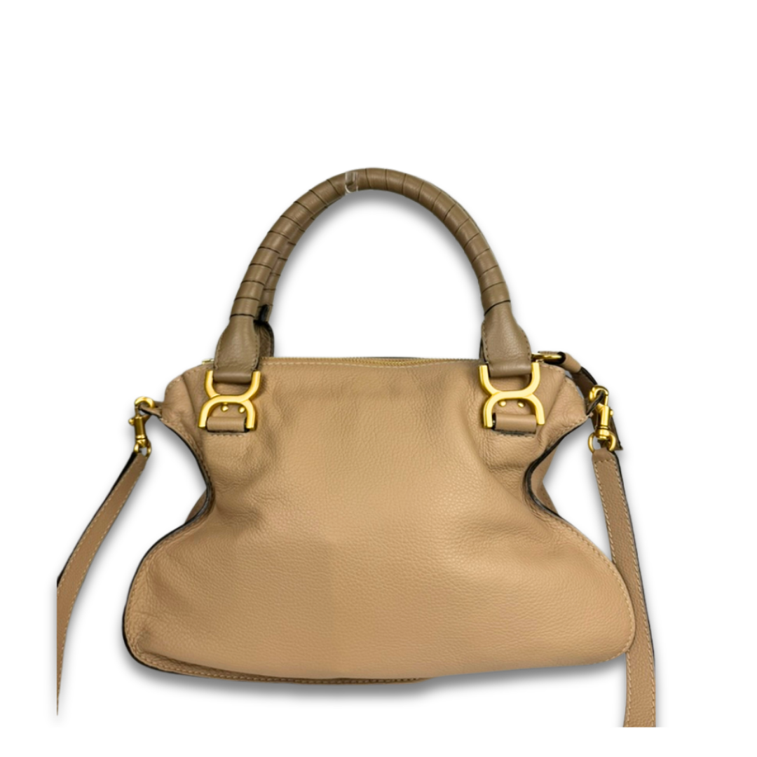 Chloé Beige Medium Marcie Satchel