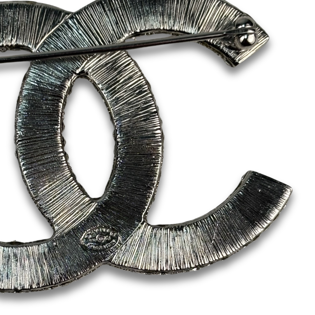 Chanel Strass CC Brooch