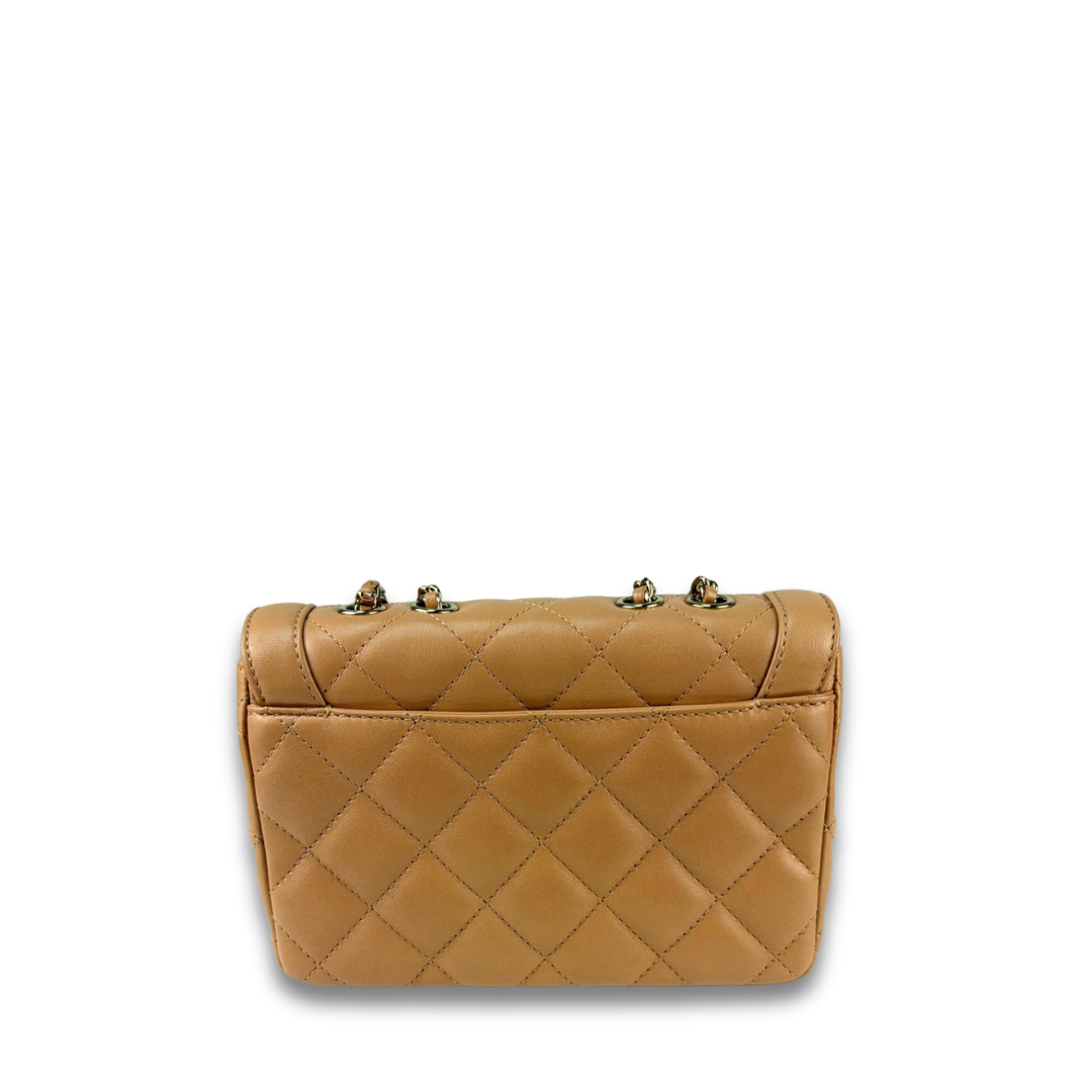 Chanel Caramel Hold The Line Small Single Flap