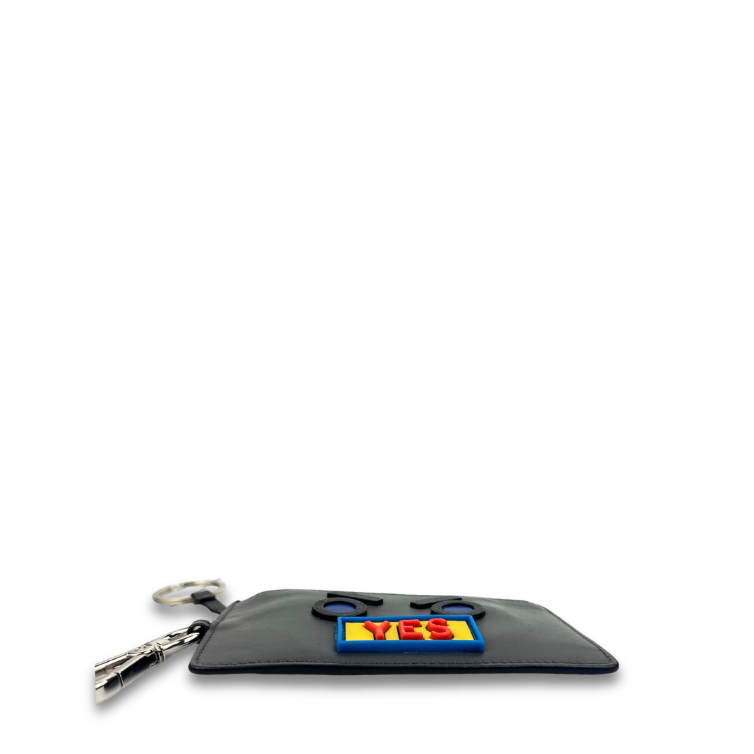 Fendi Faces Grey Card Holder