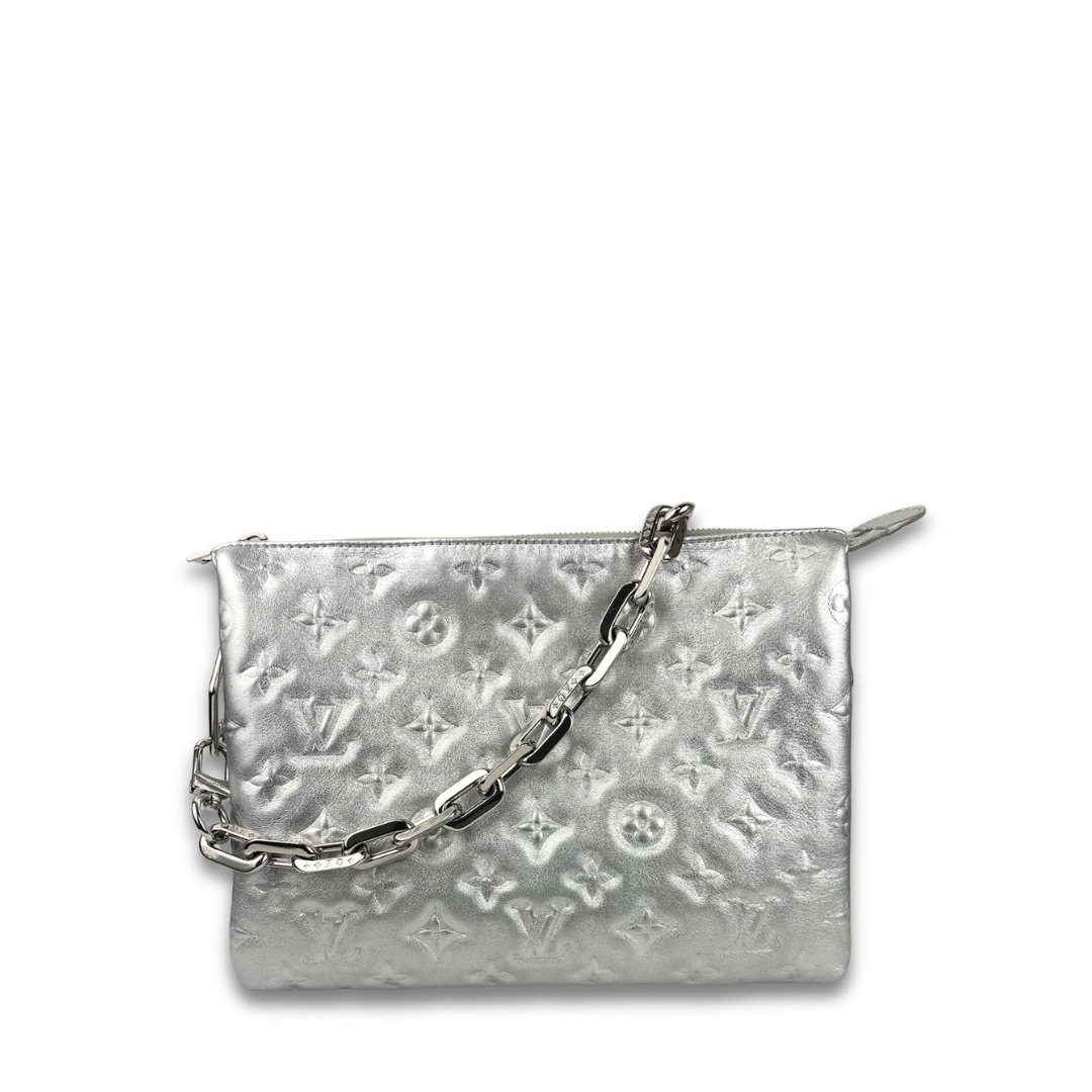 Louis Vuitton Metallic Silver Coussin PM