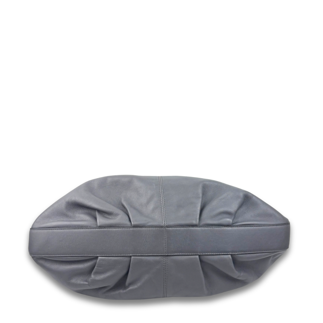 Ferragamo Grey Leather Hobo Bag