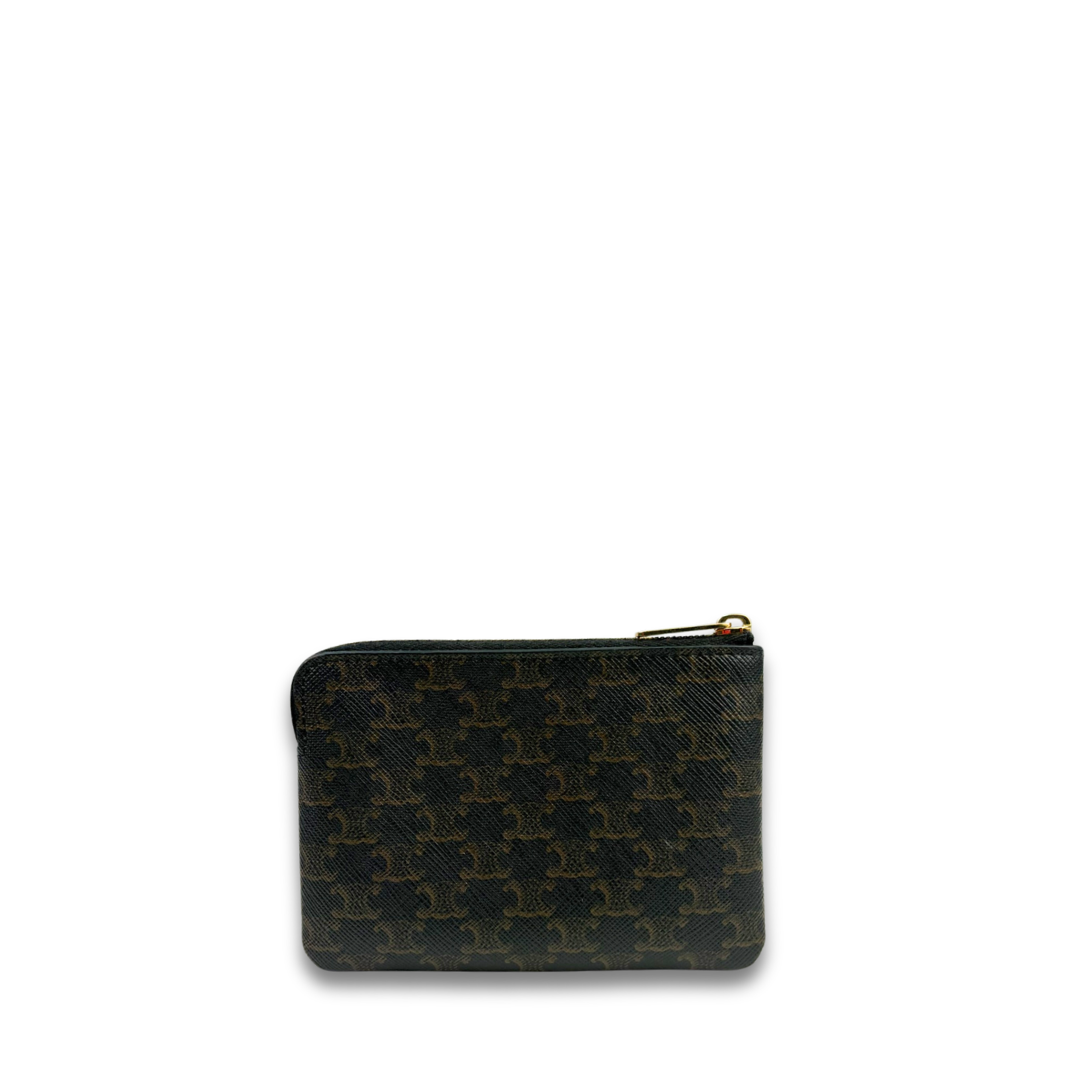 Celine Triomphe Canvas Key Pouch