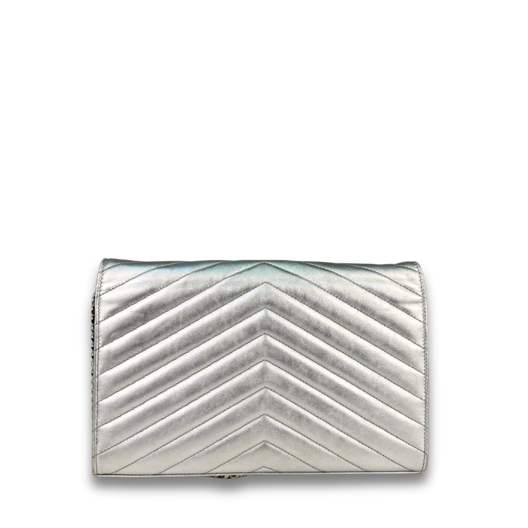 YSL Silver Cassandre Chain Wallet