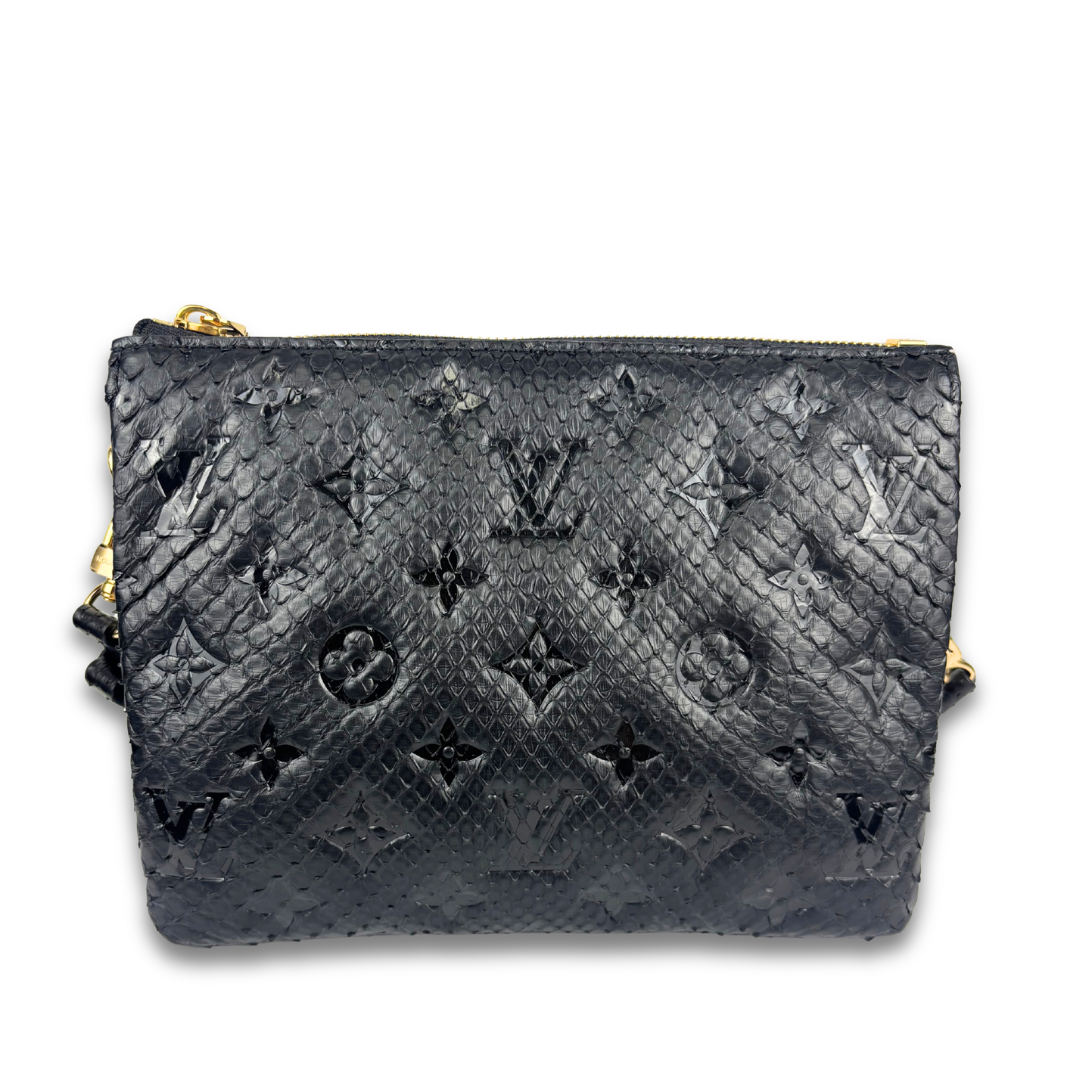 Louis Vuitton Black Python Coussin BB