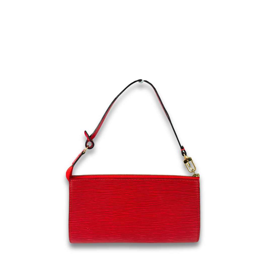 Louis Vuitton Red Epi Leather Pochette Accessories