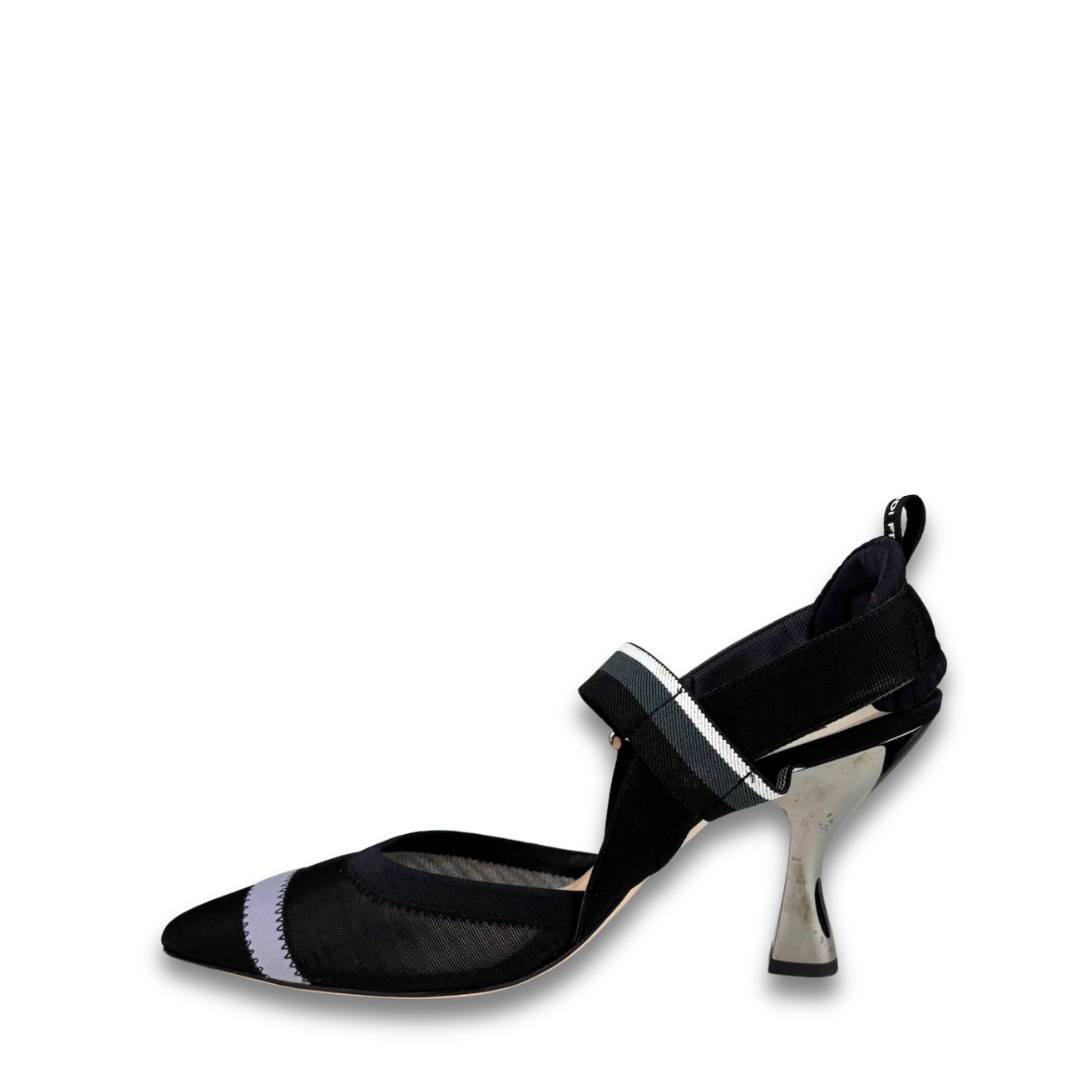 Fendi Colibri Mesh Slingbacks - Size 40
