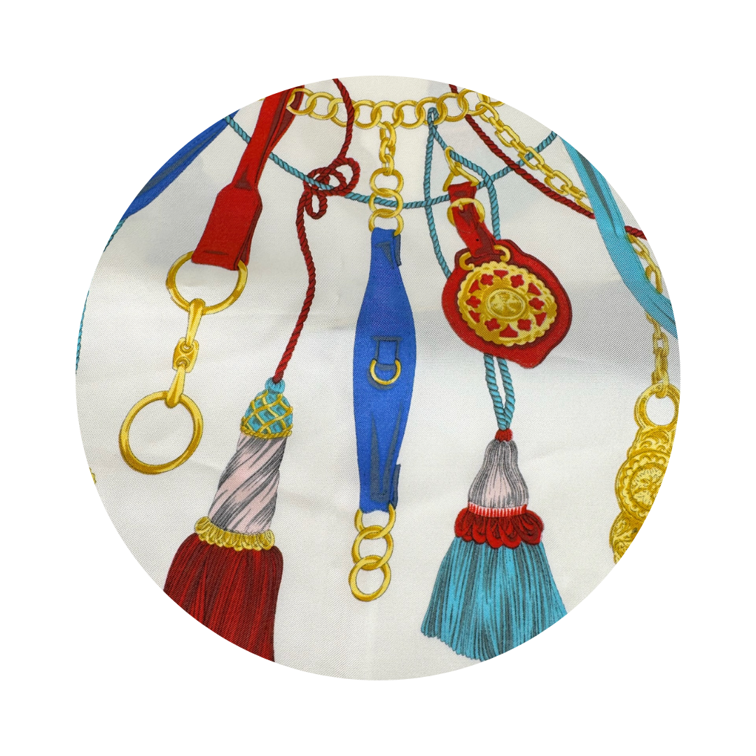 Celine Tassel Silk Scarf