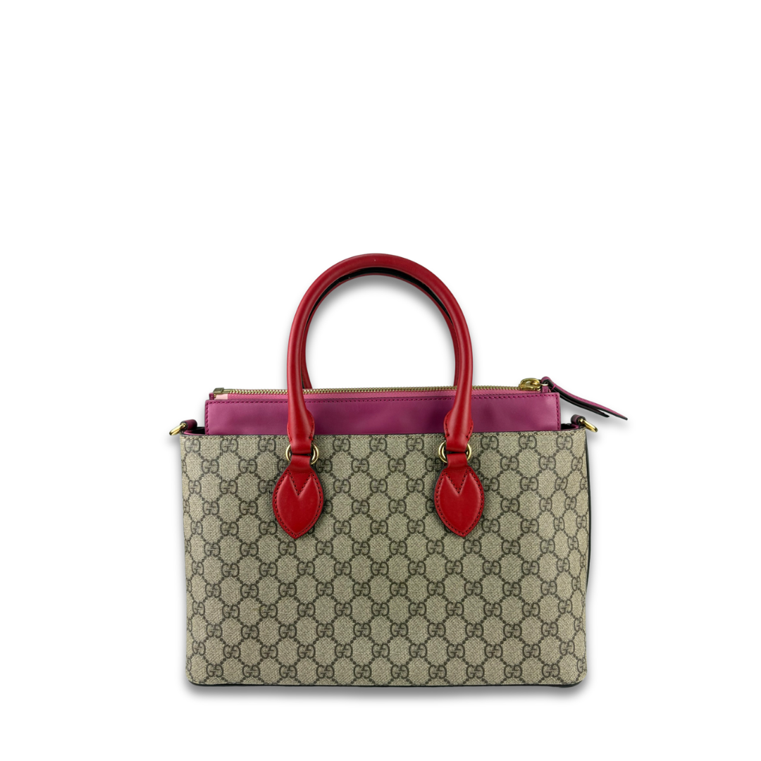 Gucci Small Supreme Tuscany Zip Tote
