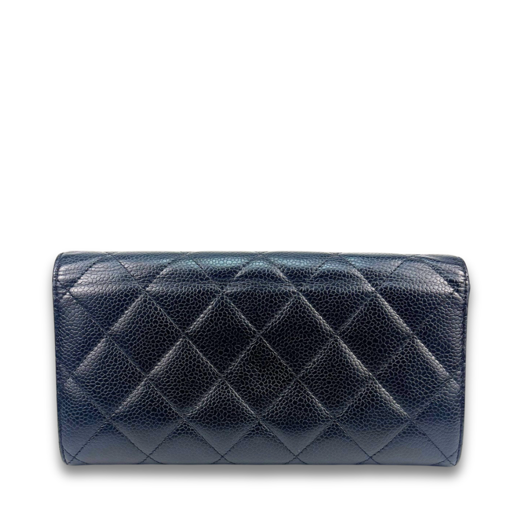 Chanel Black Caviar Classic Flap Wallet