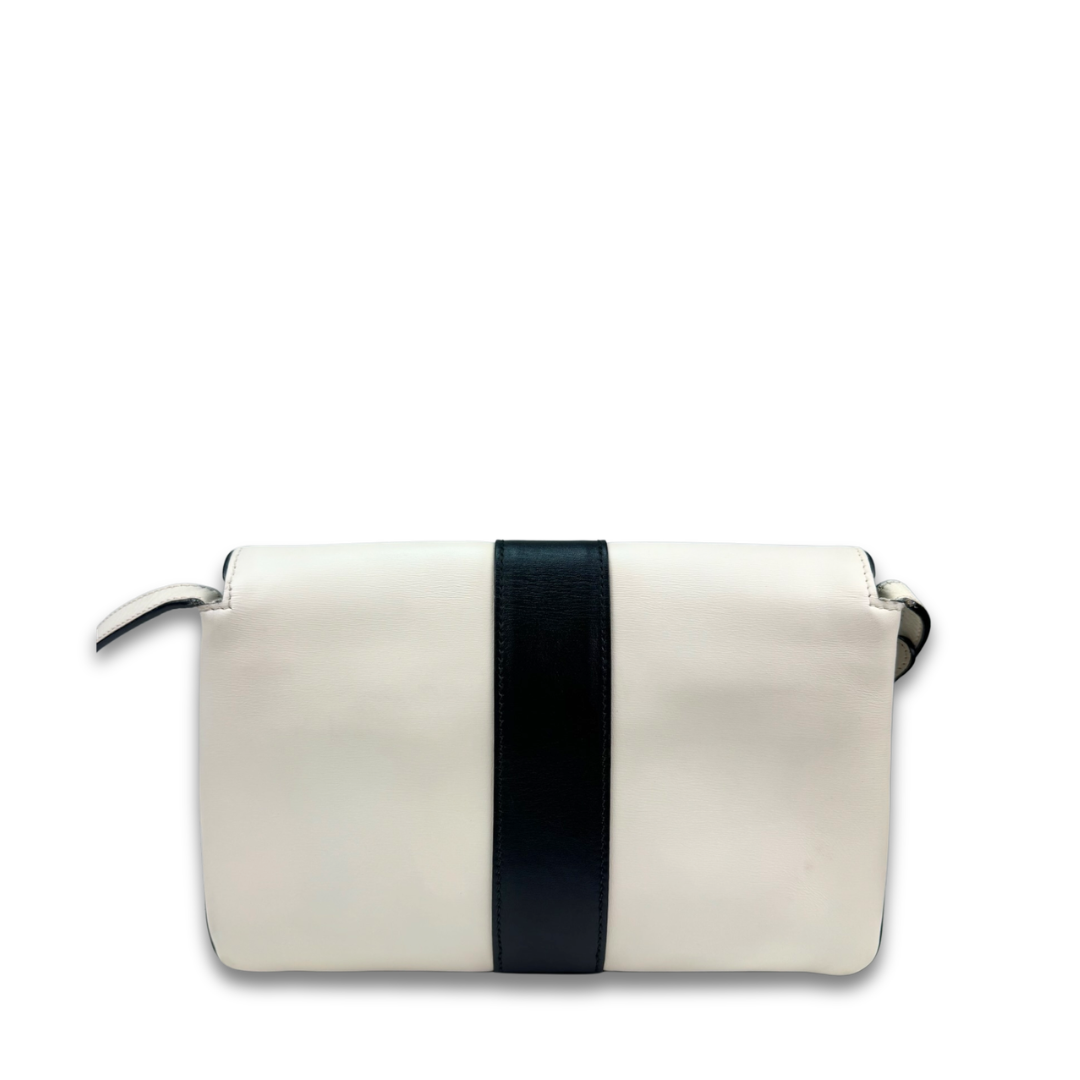 Gucci Black and White Arli Flap Bag