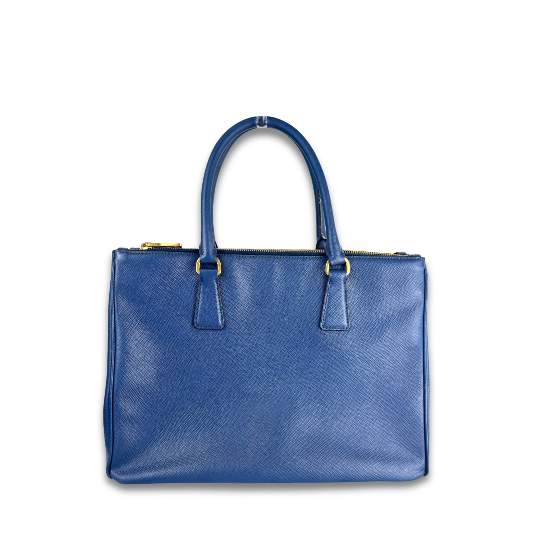 Prada Blue Medium Galleria Double Zip