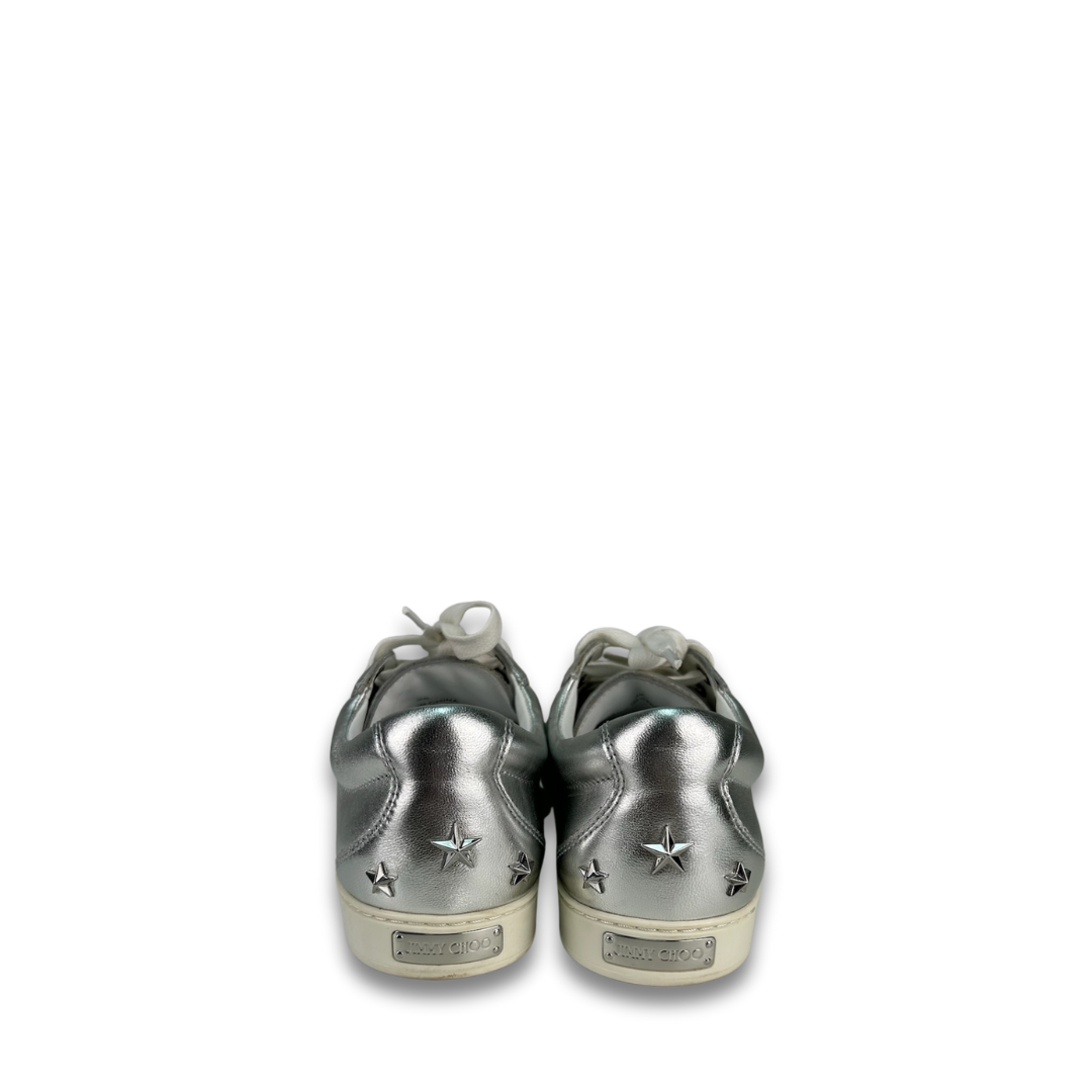 Jimmy Choo Star Silver Low Top Sneakers - Size 36