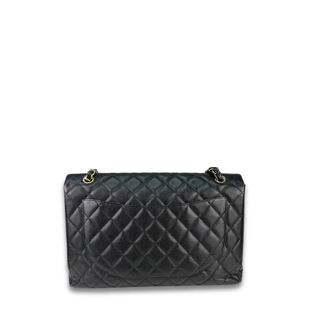 Chanel Black Caviar Maxi Single Flap