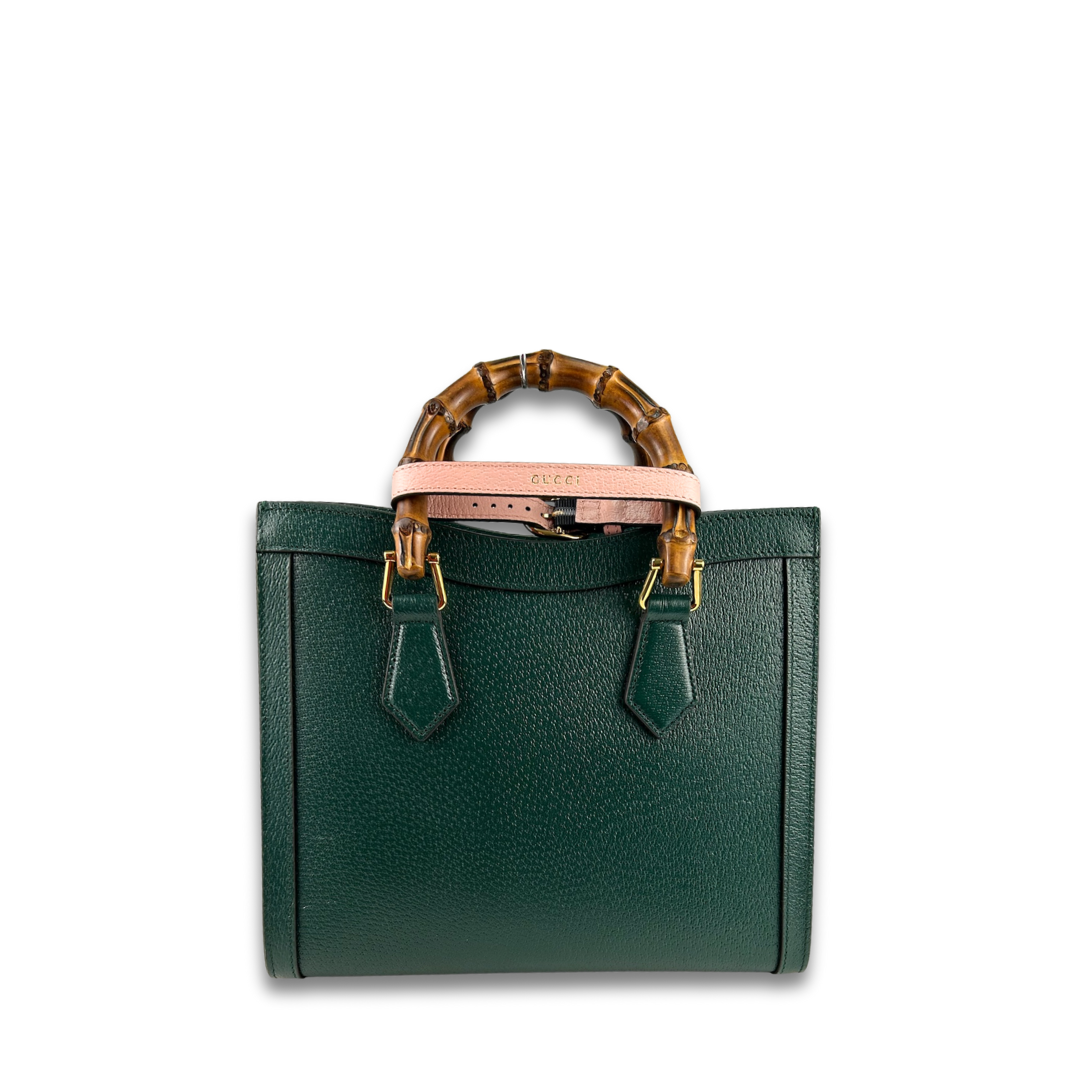 Gucci Green Small Diana Tote Bag