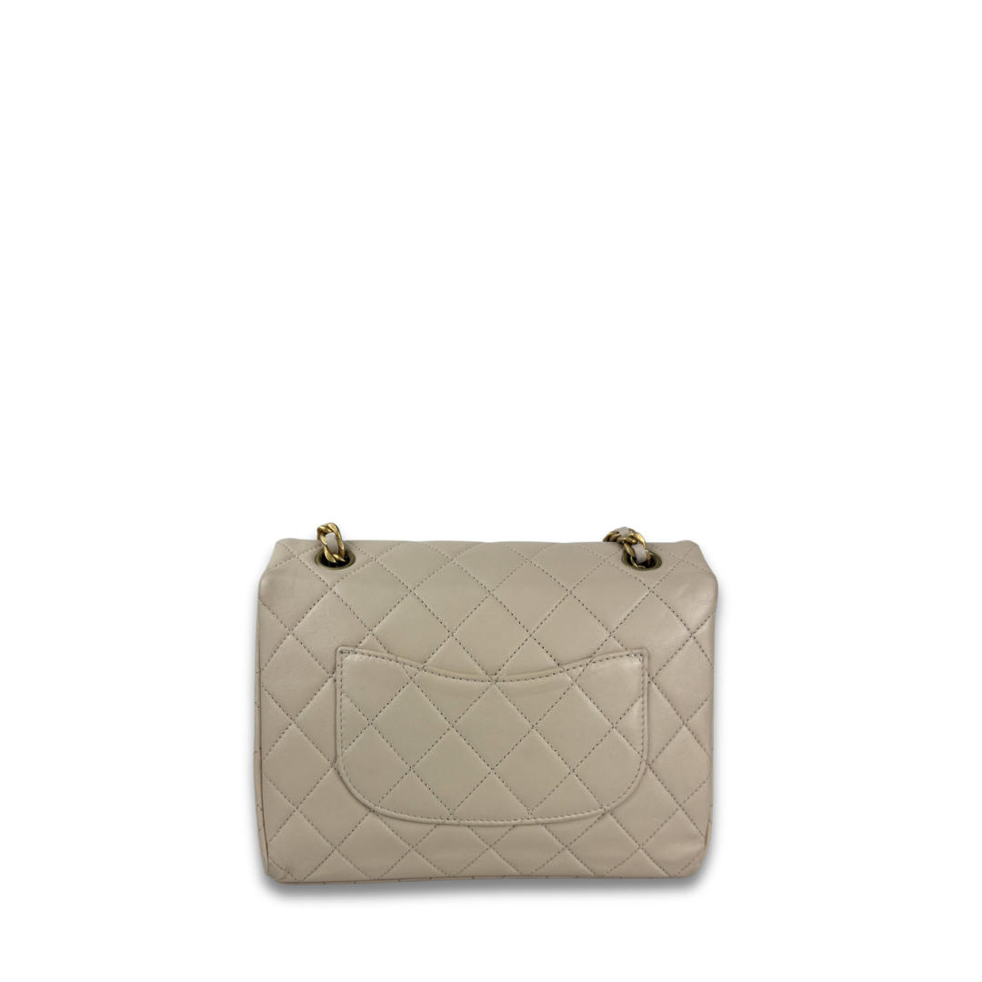 Chanel Beige Classic Square Single Flap