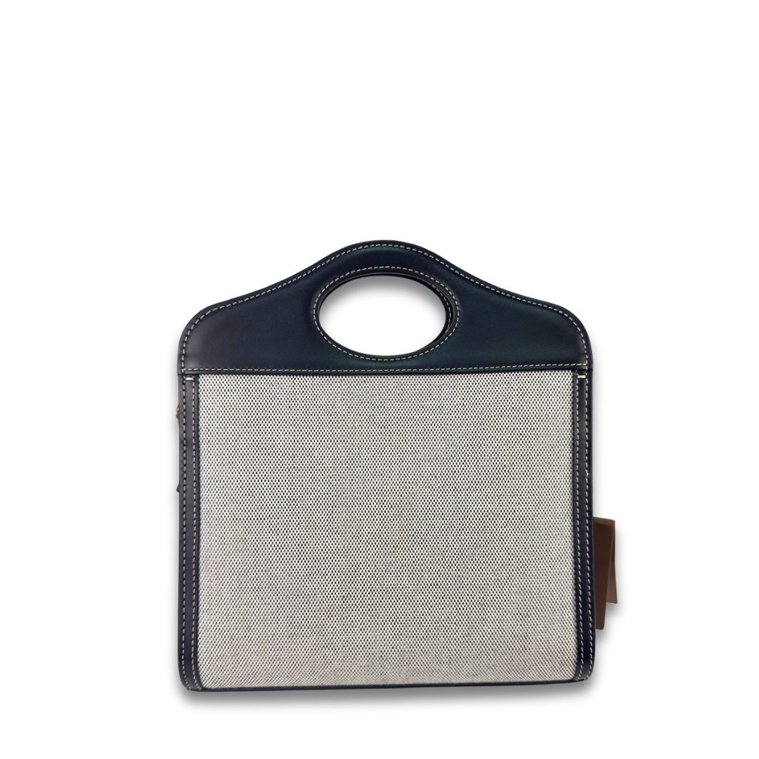 Burberry Pocket Mini Canvas Top Handle
