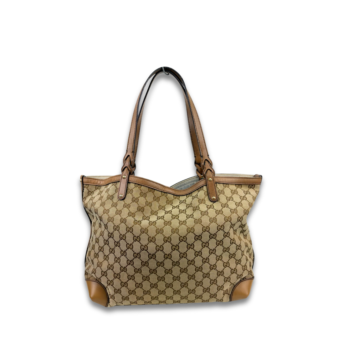 Gucci Brown Canvas Craft Tote