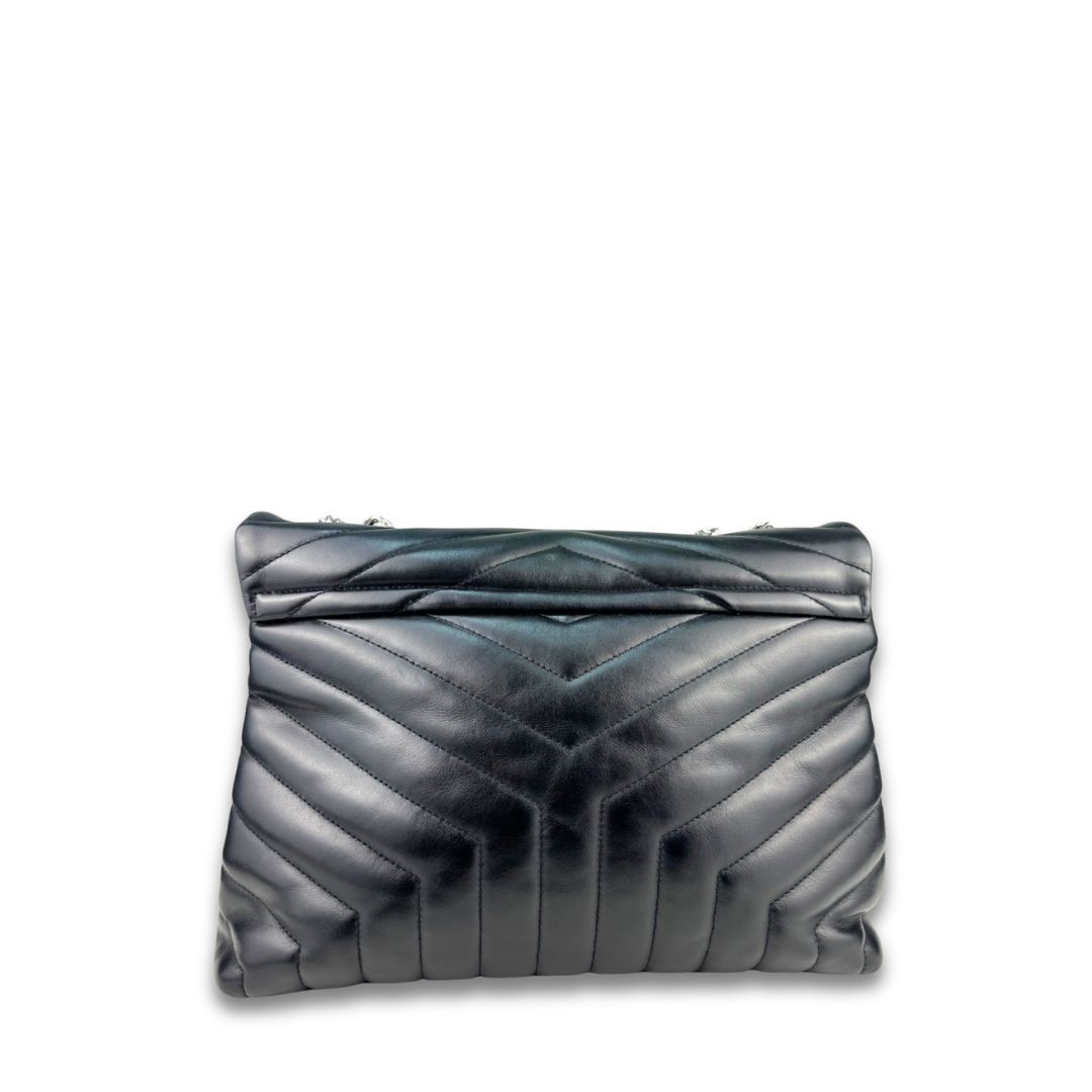 YSL Black Medium Loulou Shoulder Bag