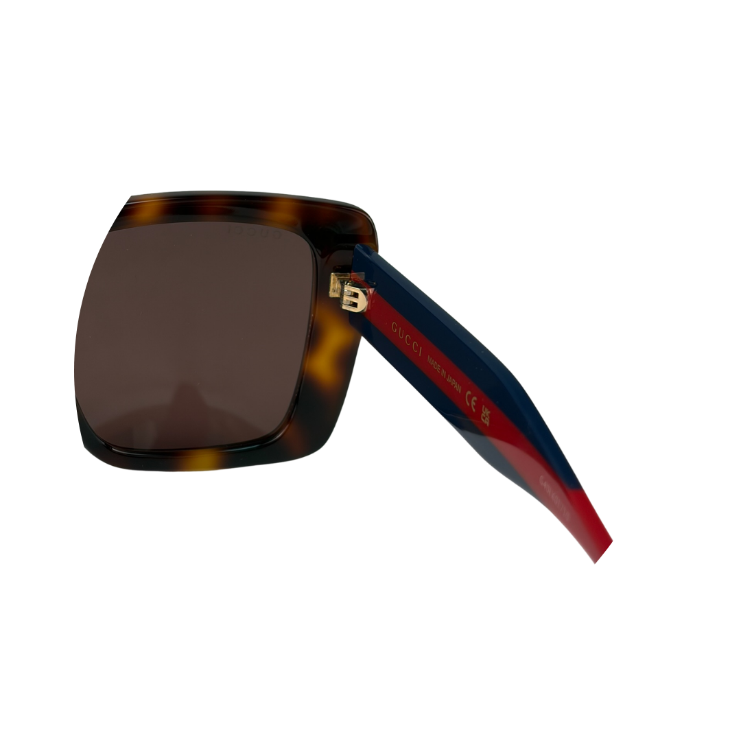 Gucci Square Tortoiseshell Sunglasses