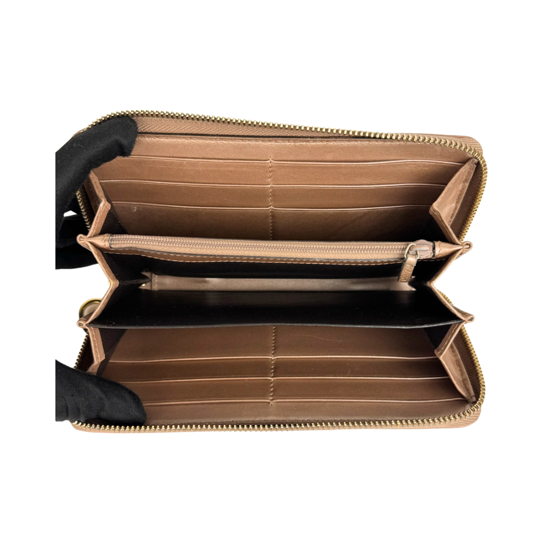 Gucci Beige Guccissima Zipper Wallet