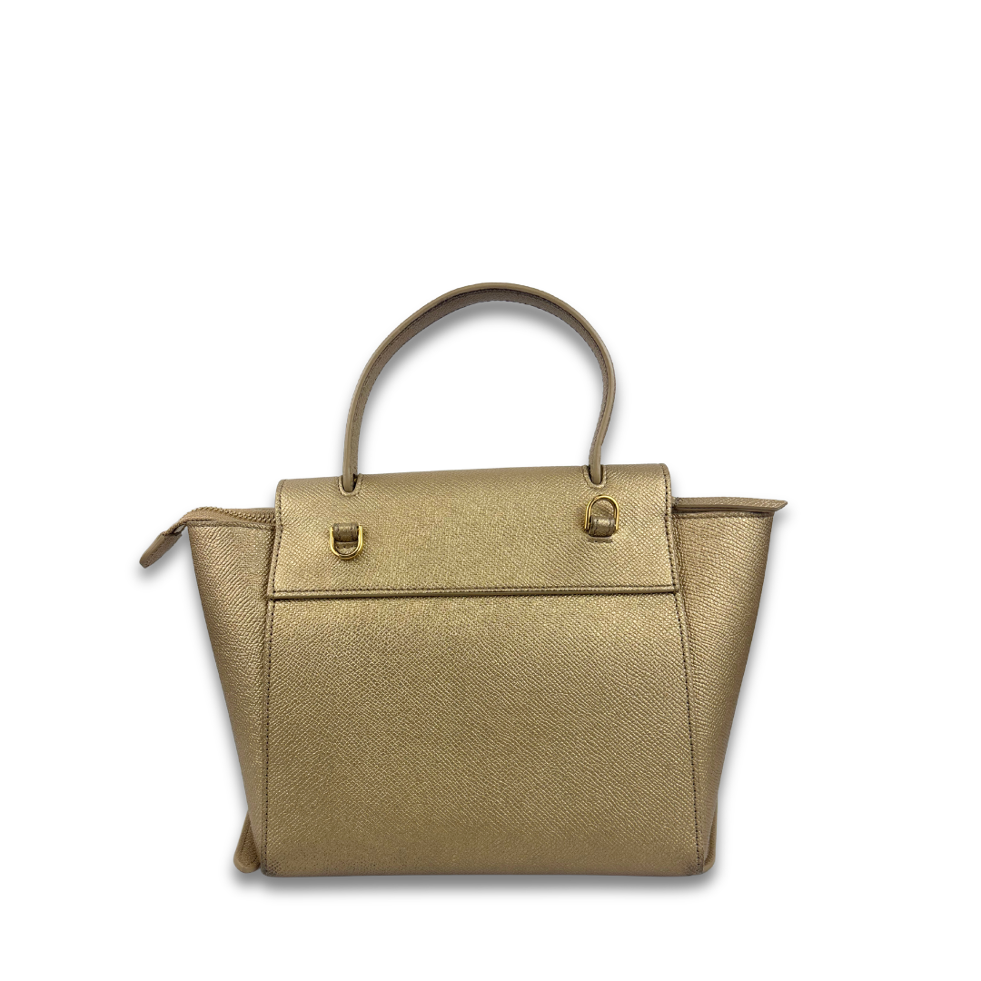 Celine Gold Nano Leather Belt Bag