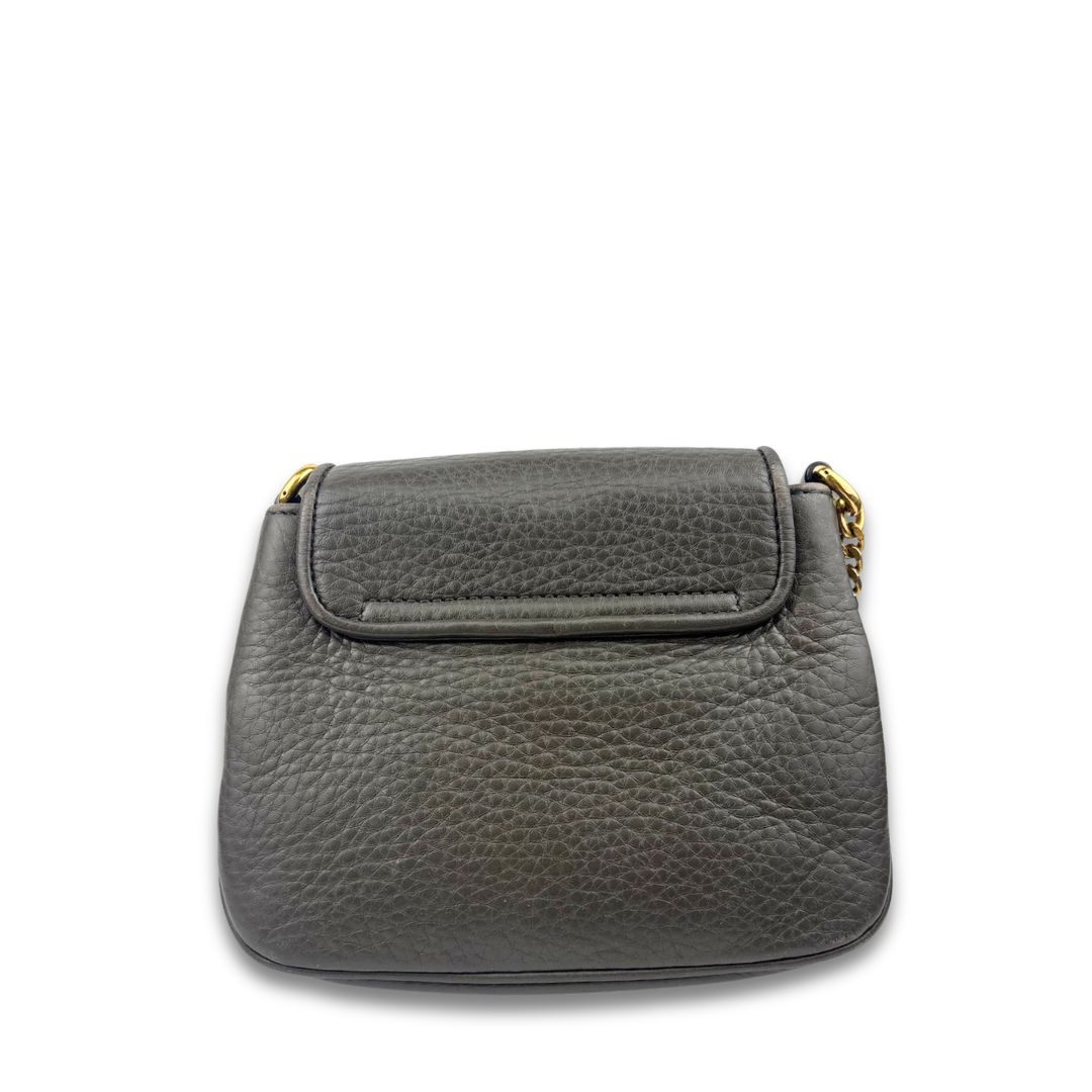Gucci Brown 1973 Pebbled Leather Crossbody