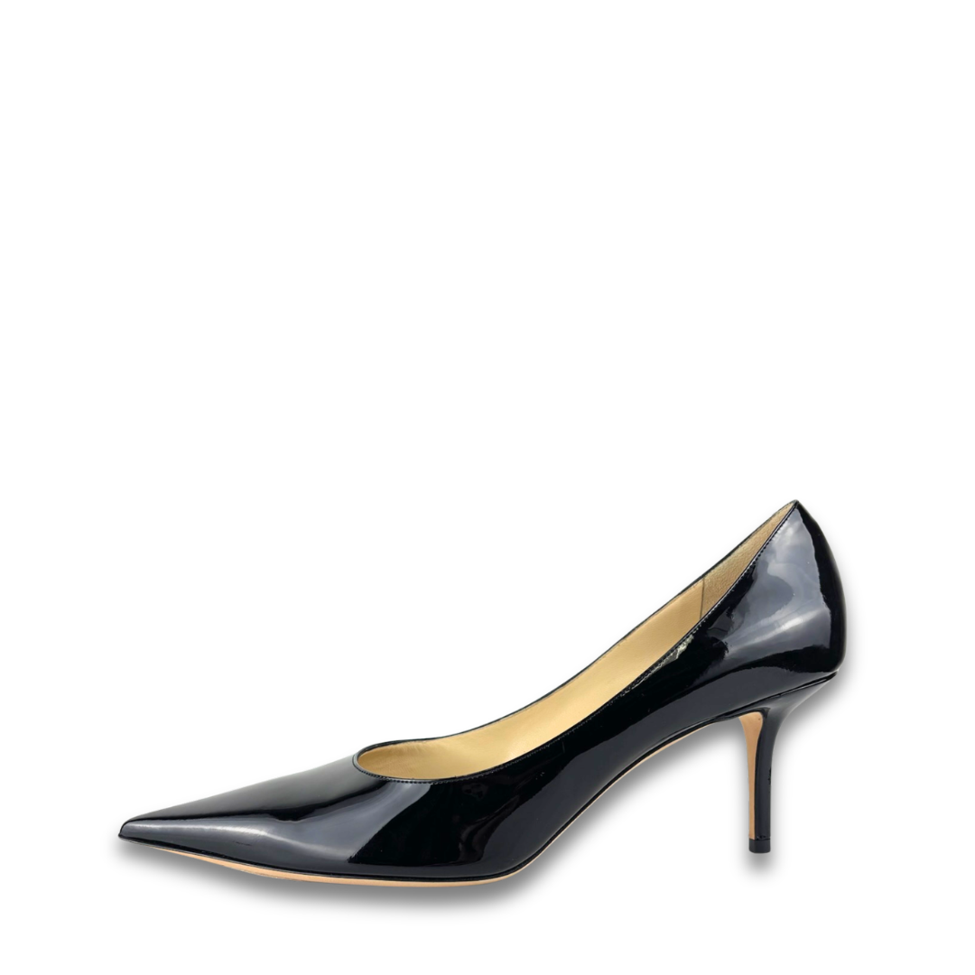 Jimmy Choo Black Patent Love 65 Pumps - Size 42
